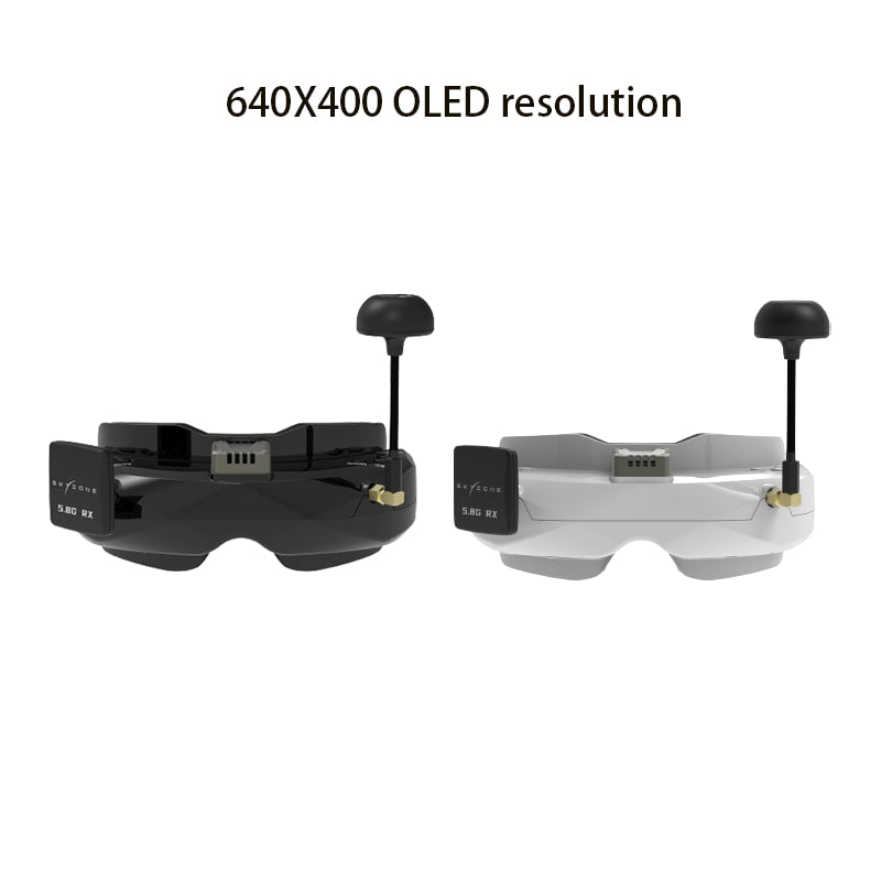 Skyzone SKY02O OLED 5.8GHz FPV Goggle with Patch and Omni Antenna